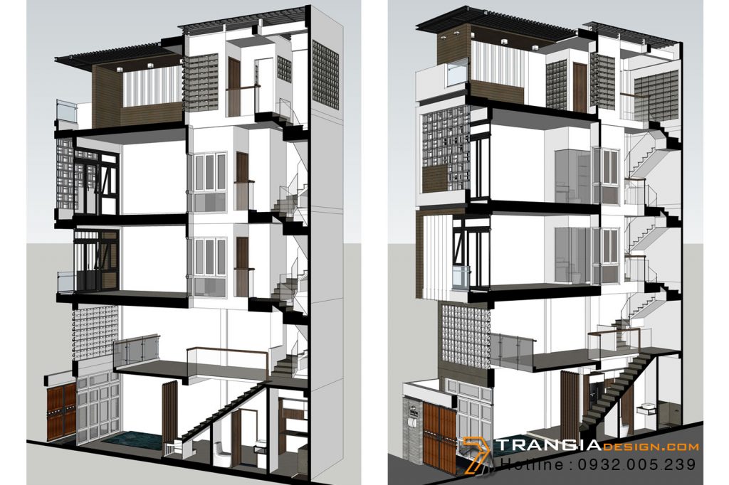thiết kế nhà phố thoáng đẹp