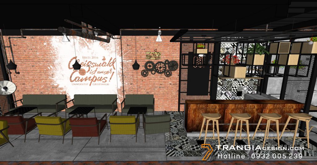 thiết kế nội thất cafe phong cách Industrial thiết kế nội thất cafe phong cách Industrial
