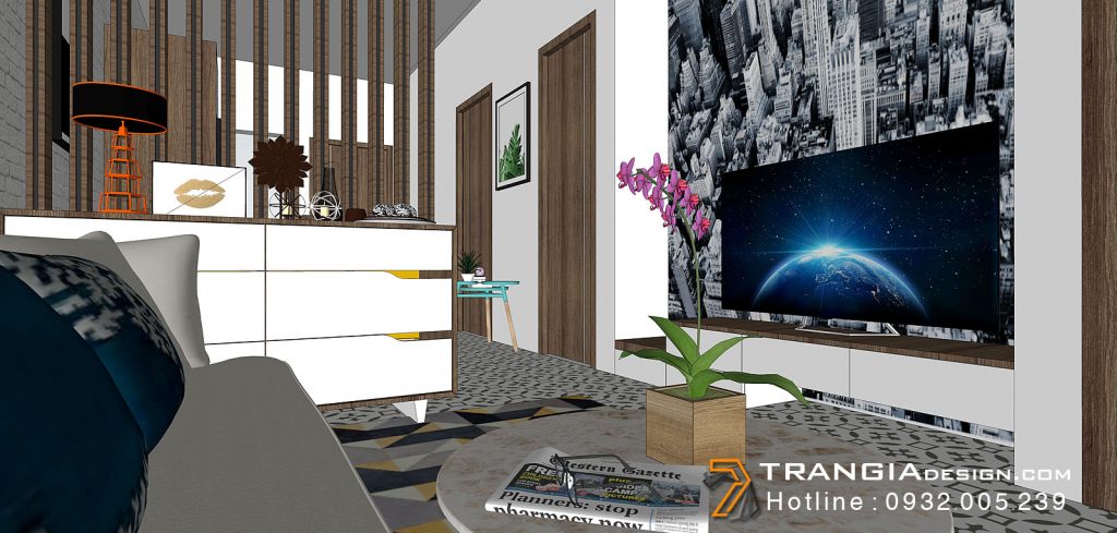 thiết kế nhà phố kiểu hiện đại mái thái