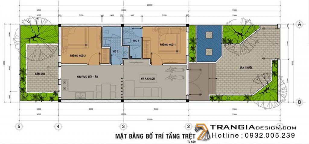 Thiết kế nhà đẹp 1 tầng phong cách villa