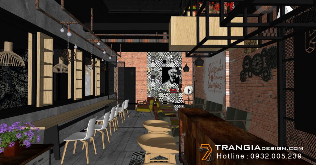 thiết kế nội thất cafe phong cách Industrial thiết kế nội thất cafe phong cách Industrial