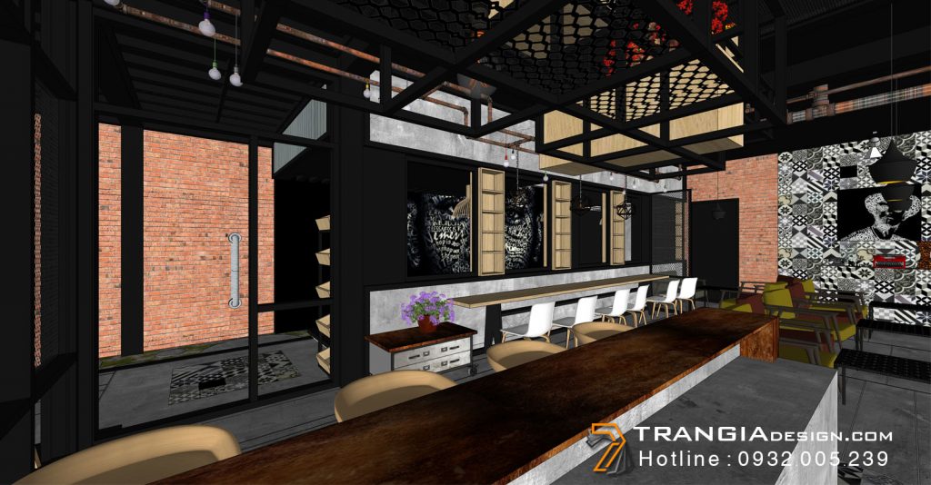 thiết kế nội thất cafe phong cách Industrial thiết kế nội thất cafe phong cách Industrial