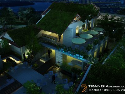 thiết kế cafe sân vườn