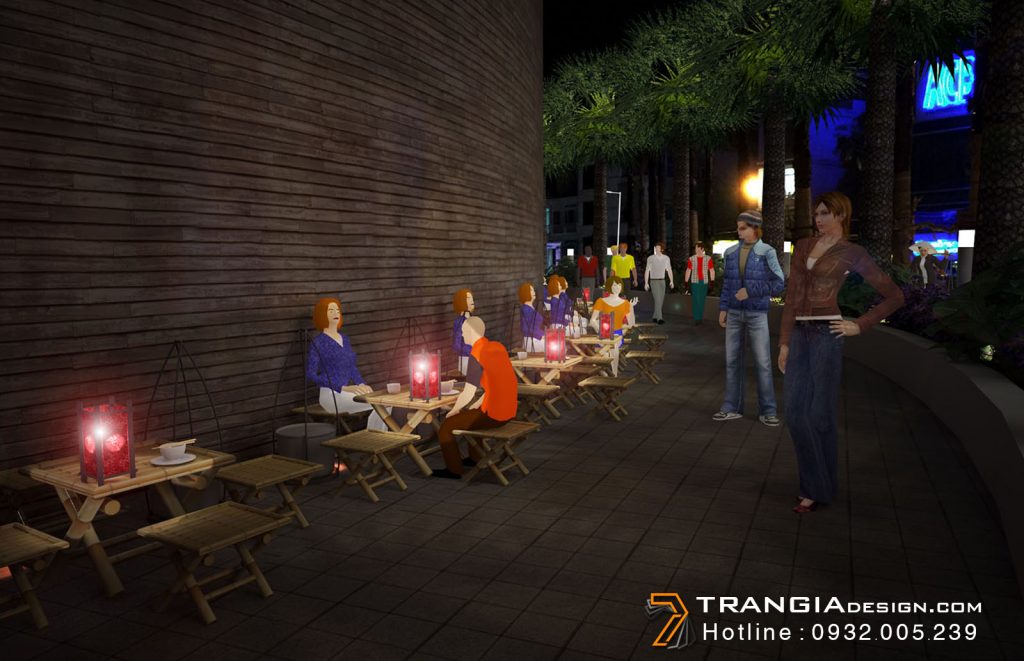 Thiết kế foodcourt gian hàng chợ đêm