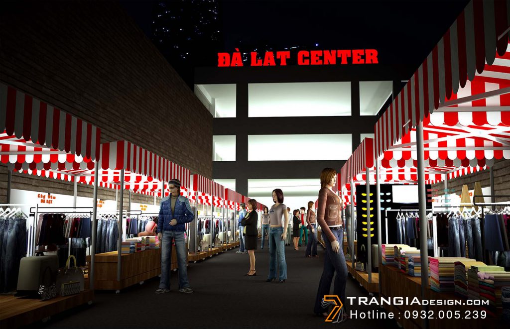 Thiết kế foodcourt gian hàng chợ đêm