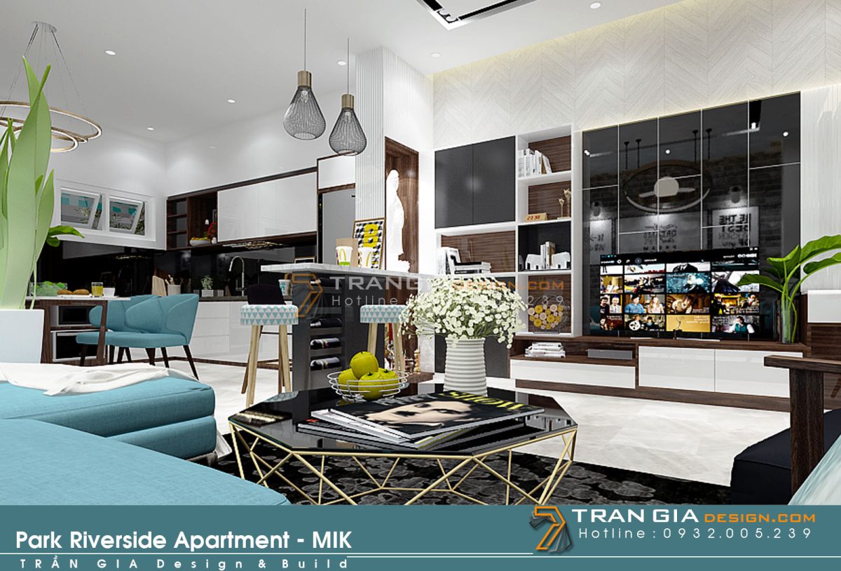 THIẾT KẾ THI CÔNG NỘI THẤT PARK RIVERSIDE - NHÀ A.KHÁNH