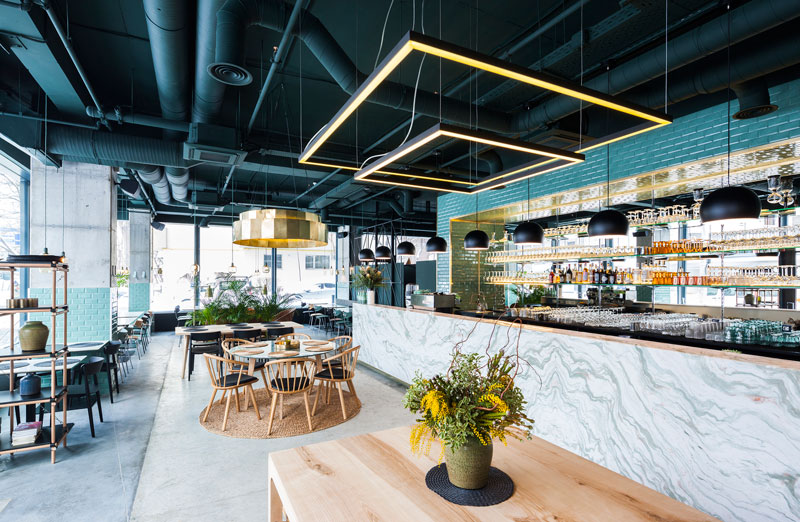 thiết kế quán cafe tông màu lạnh & nam tính