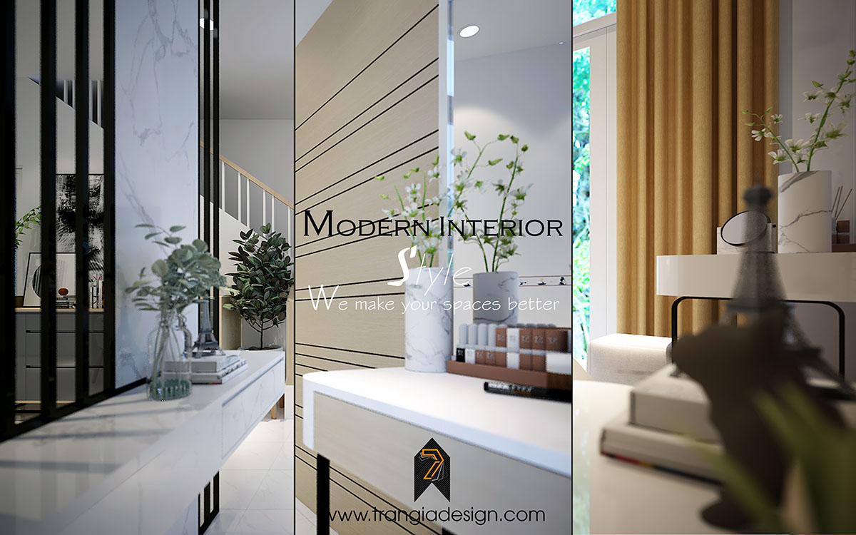 thiết kế nội thất đẹp cho nhà phố hiện đại Tp.HCM